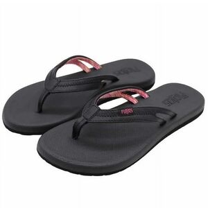 *NEW* FLOJOS JOSIE FLIP FLOP SANDALS. BLACK/PINK. SIZE: 6